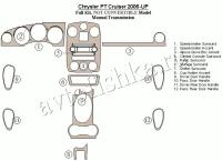 Декоративные накладки салона Chrysler PT Cruiser 2006-н.в. полный набор, не Откидная крыша, Механическая коробка передач