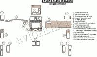 Декоративные накладки салона Lexus LS-400 1998-2000 Navigation система, Соответствие OEM