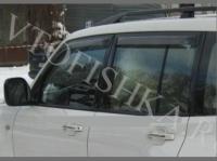 Дефлекторы боковых окон 4 части карбон Mitsubishi Pajero 2000-, 2007-