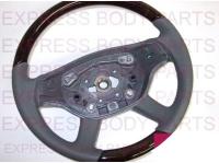 Mercedes W221, W216 (05-08) руль классический, серая кожа - дерево орех
