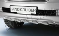 Toyota Land Cruiser (07–11) Декоративная накладка на передний бампер. Цвет: Silver metallic