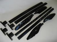 Toyota Land Cruiser Prado 120 (02-) рейлинги продольные на крышу с двумя поперечинами, алюминиевые черные, комплект.