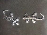 Эмблема на кузов "Ящерица" - полный привод, хромированная, 1 шт.