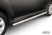 Защита штатных порогов Arbori d76 труба MITSUBISHI OUTLANDER XL NEW 2010-2012