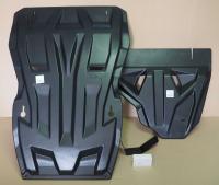 Mitsubishi Pajero (07–) Защита картера + АКПП + РК, 2 части, композит 8 мм (V-3,0,3,2TD)