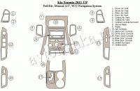 Декоративные накладки салона KIA Sorento 2011-н.в. полный набор, ручной AC, W/O Navigation система
