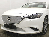 Mazda 6 (15–) Защита радиатора Premium, хром, верх