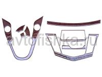 Chevrolet Cruze (2009-) накладки в салон под дерево с коробкой механика, комплект 9 предметов.