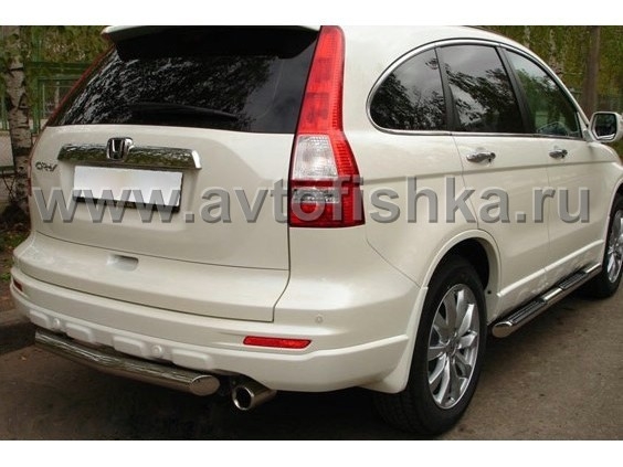Honda CR-V (10-) защита заднего бампера, труба 70 мм