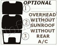 Декоративные накладки салона Ford Explorer 2002-2005 Overhead Console, без Sunroof без Rear A/C Controls, 3 элементов.