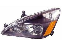 Honda Accord (05-07) 2, 4 дверн. USA, MIDDLE EAST фары передние черные, с желтыми рефлекторами, комплект 2 шт.