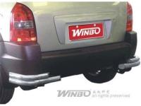 Hyundai Tucson (04-) защита заднего бампера, труба из нержавеющей стали