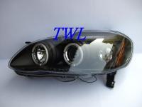 Toyota Corolla Altis (01-04) USA фары передние линзовые черные, со светящимися ободками, комплект 2 шт.