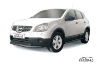 Защита переднего бампера Arbori d57 короткая черная NISSAN QASHQAI +2 2007-2011
