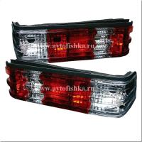 Mercedes W201 (82-93) 190E 190D фонари задние красно-хромированные, комплект 2 шт.