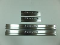 Ford Focus (11–) Накладки на пороги, нерж., 4 части