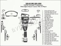 Декоративные накладки салона Volvo S60 2001-2004 полный набор, АКПП, с авто Climate Controls, с CD Player, Соответствие OEM, 31 элементов.