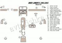 Декоративные накладки салона Jeep Liberty 2005-2007 базовый набор