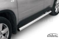 Защита штатных порогов Arbori d76 труба NISSAN X-TRAIL 2011-2014