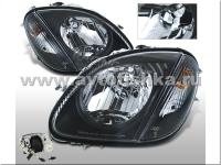 Mercedes SLK R170 (98-04) фары передние черные, с поворотниками, комплект 2 шт.