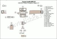 Декоративные накладки салона Toyota Corolla 2009-н.в. OEM Kit, без навигации, авто AC