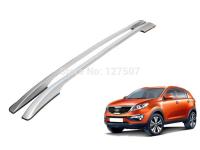 Kia Sportage с 2010 года рейлинги на крышу продольные алюминиевые серебристые