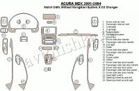 Декоративные накладки салона Acura MDX 2001-2004 без навигации система, Радио с 6 CD чейнджер
