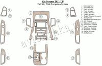 Декоративные накладки салона KIA Sorento 2011-н.в. полный набор, с навигацией система