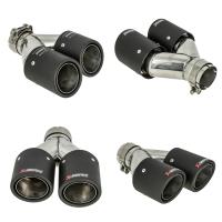 Карбоновая насадка Akrapovic, левая,  диаметр 90 мм, размер 250*190 мм