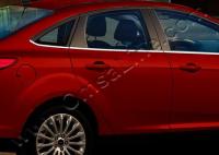 Ford Focus (11–) Нижние молдинги стекол, нерж., 8 частей,седан