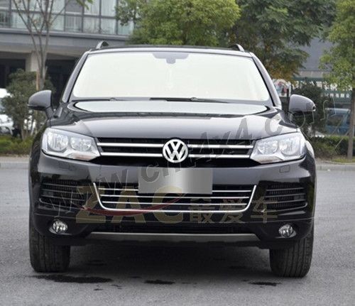 Volkswagen Touareg (10–14) Комплект накладок переднего и заднего бамперов, нерж сталь.