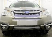 Subaru Forester (16–) Защита радиатора Premium, хром, верх