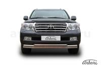 Защита переднего бампера Arbori d57+d57+d42 тройная TOYOTA LAND CRUISER 200 2007-2012