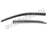 Toyota Camry V40 (2006-2011) дефлекторы окон с хромированной окантовкой, ветровики, комплект 4 шт.