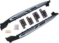 Jeep Grand Cherokee (11–/13–) Пороги OEM, 'вставка' silver с надписью G-Cherokee