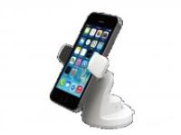 Автомобильный держатель телефона на гелиевой присоске белый цвет