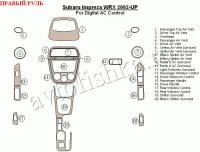 Subaru Impreza WRX (02-) декоративные накладки под дерево или карбон (отделка салона),  для автоматичеcкий климат контроль , правый руль