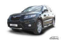 Защита переднего бампера Arbori d76 короткая HYUNDAI SANTA-FE 2010-2012