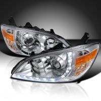 Honda Civic, Ferio (2003-2005) передние фары линзованные хром с ходовыми огнями