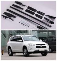 Toyota RAV4 (06-09), (09-) короткая база рейлинги продольные на крышу, алюминиевые черные, дизайн "Оригинал", установочный комплект.