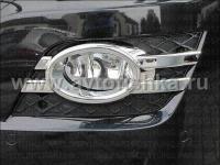 Mercedes-Benz W164 ML (09-), X164 GL (10-) рамки противотуманных передних фар хромированные, овальные, комплект 2 шт.