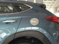 Hyundai Tucson (16–) Накладка на лючок бензобака, silver лого.