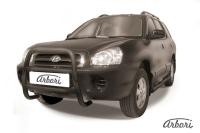 Защита передняя Arbori d57 высокая черная HYUNDAI SANTA-FE CLASSIC 2001-