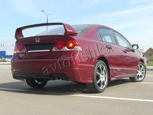 Honda Civic 4D 8 (06 – 12) юбка заднего бампера "MUGEN Style"