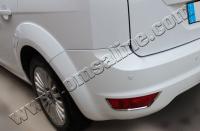 Ford Focus (08–10) Накладки на рефлектора заднего бампера, нерж., 2 части, хэтчбек