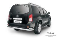 Защита Заднего бампера Arbori d76+d42 двойная NISSAN PATHFINDER 2010-2014