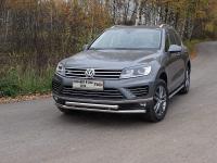 Volkswagen Touareg (14–) Защита передняя нижняя (двойная) 60,3/60,3 мм (R-Line)