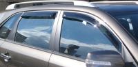 Kia Sorento (09–/13–) Дефлекторы боковых окон, 4 части, темные