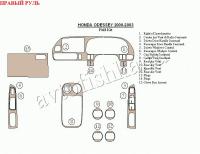 Honda Odyssey (00-03) декоративные накладки под дерево или карбон (отделка салона), полный набор , правый руль