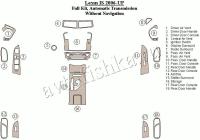 Декоративные накладки салона Lexus IS 2006-н.в. полный набор, Автоматическая коробка передач, без навигации
